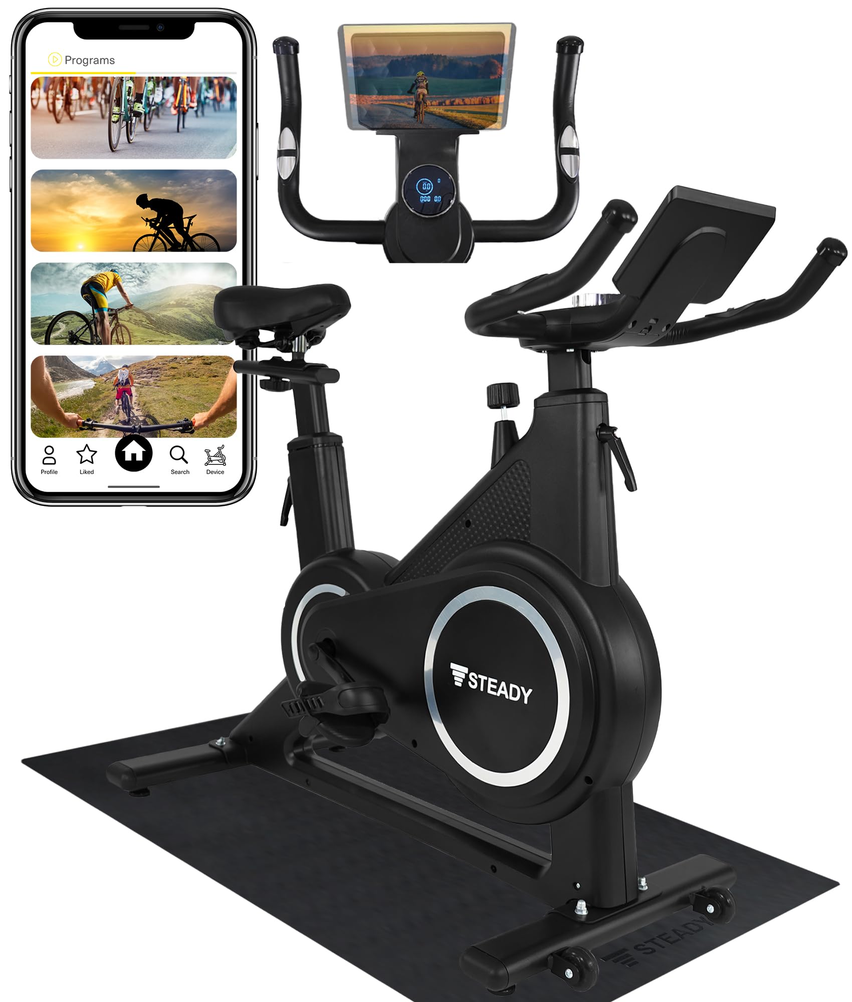 スピンバイク Plus アプリ連携 連続120分 365日保証 ST145 STEADY